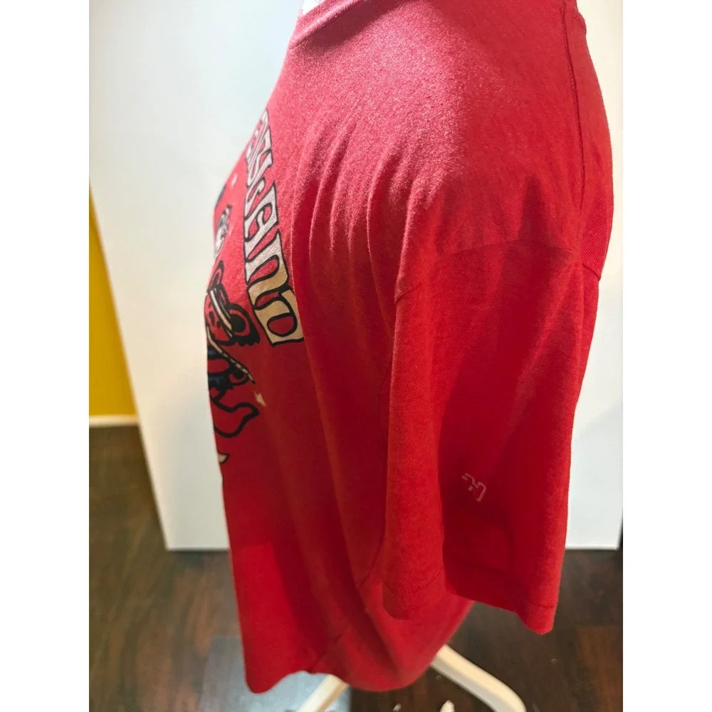 Grateful Dead Patriots Shirt Large L Red Dancing Bears Marching Band Homage (